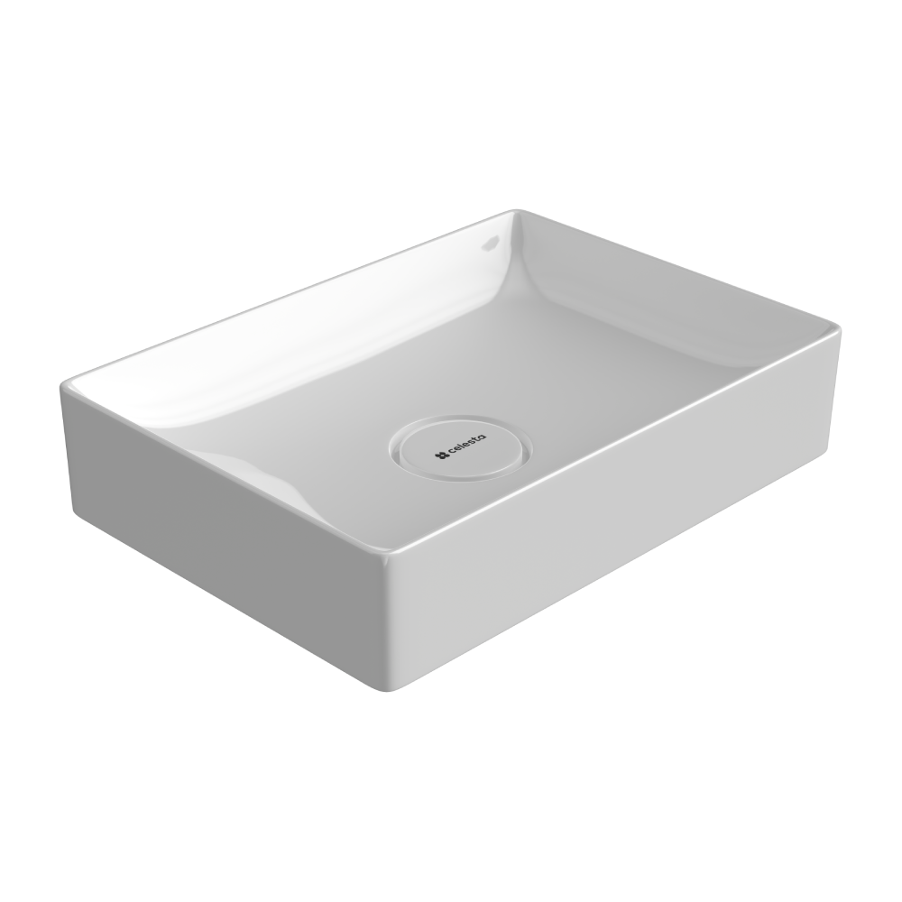 Lavoar Celesta Toronto, 50 x 36 x 11 cm, montaj pe blat, ceramica, alb