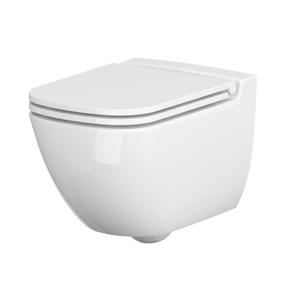 Cersanit Set 741 WC suspendat Caspia New clean On cu capac slim cadere lenta demontare rapida cu but