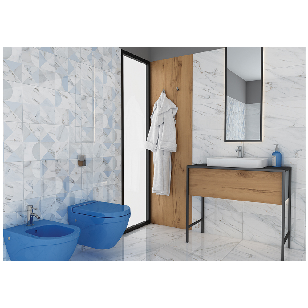 Faianta Rubielos White  20 x 50  lucioasa