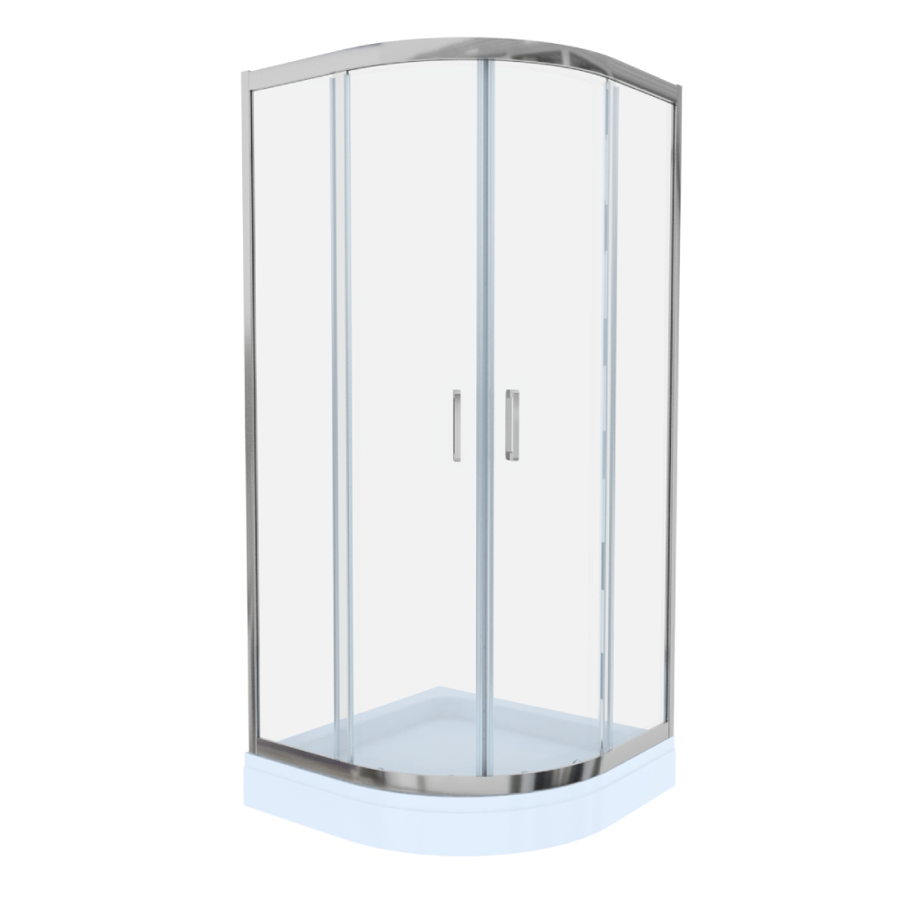 Cabina de dus Celesta Titan  semirotunda  900 x 900 x 1900 mm  sticla transparenta  6 mm  profil cro