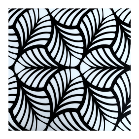 Tavan fals decorativ 3D, model Flower, negru, 500 x 500 mm