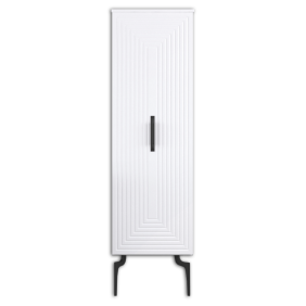 Dulap soldat baie Pierre Cardin Halley, alb-negru, 50x180 cm