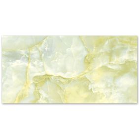 Gresie exterior / interior portelanata Onyx Emerald, 60 x 120 cm, lucioasa, rectificata, tip marmura
