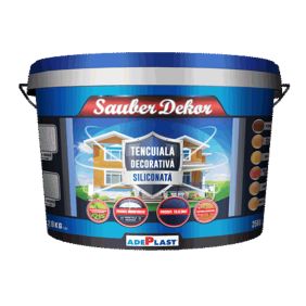 Tencuiala decorativa Sauber Dekor Siliconata Mix - Nisip auriu- 25KG