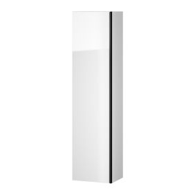 Dulap baie suspendat Cersanit Virgo S522-033, slb, cu manere negre, 40x160 cm