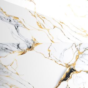 Gresie cu insertii aurii Onyx Waves Gold Insert Carving, 60X120, lucioasa
