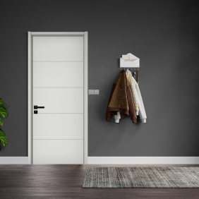 Usa interior din MDF, KM 512, reversibila, toc inclus, alba, 70 x 200 cm