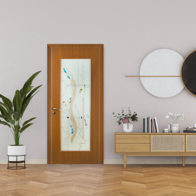 Usa de interior din lemn Fashion, cu geam, FSH 111 2000/800 Stejar inchis