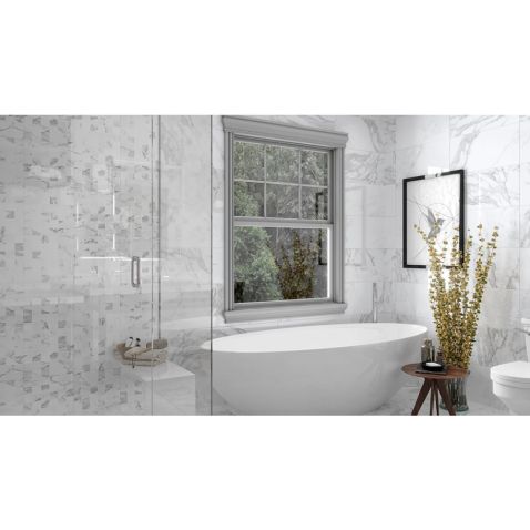 Gresie portelanata rectificata Eternal White, 60 x 60, mata