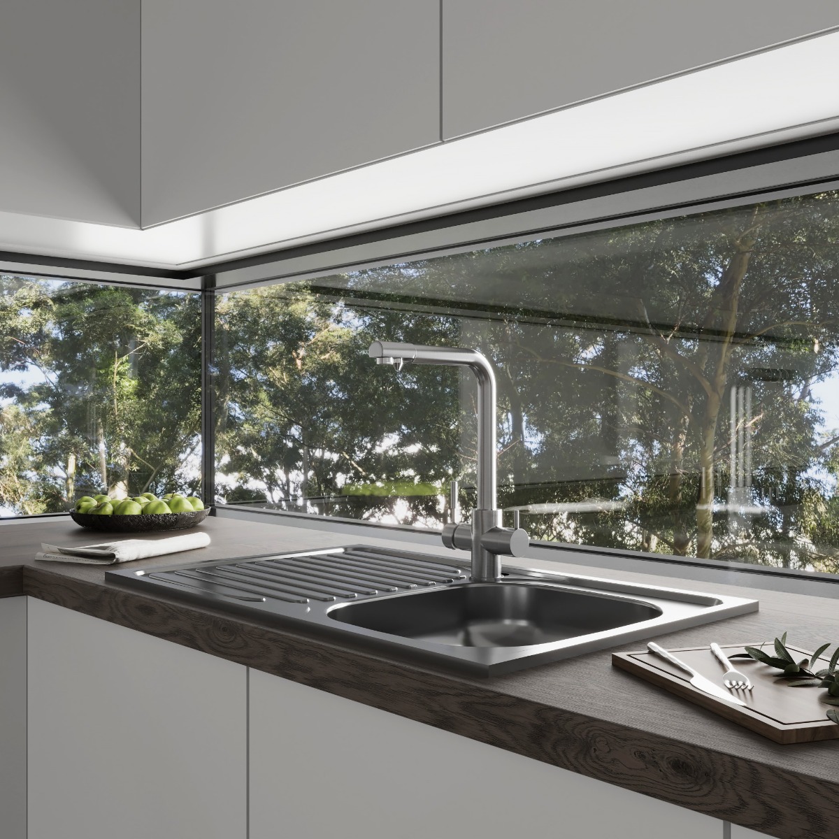 Chiuveta pentru masca  DE 306 Leinen  800 x 500 x 0 5  dreapta