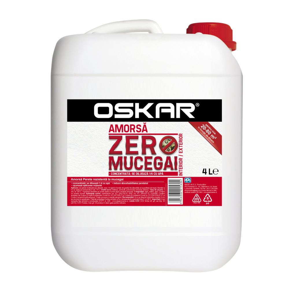 Amorsa pentru perete Oskar Zero mucegai  interior/exterior  4 L