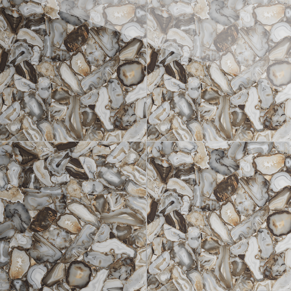 Gresie portelanata rectificata Oyster Green 60X60 lucioasa