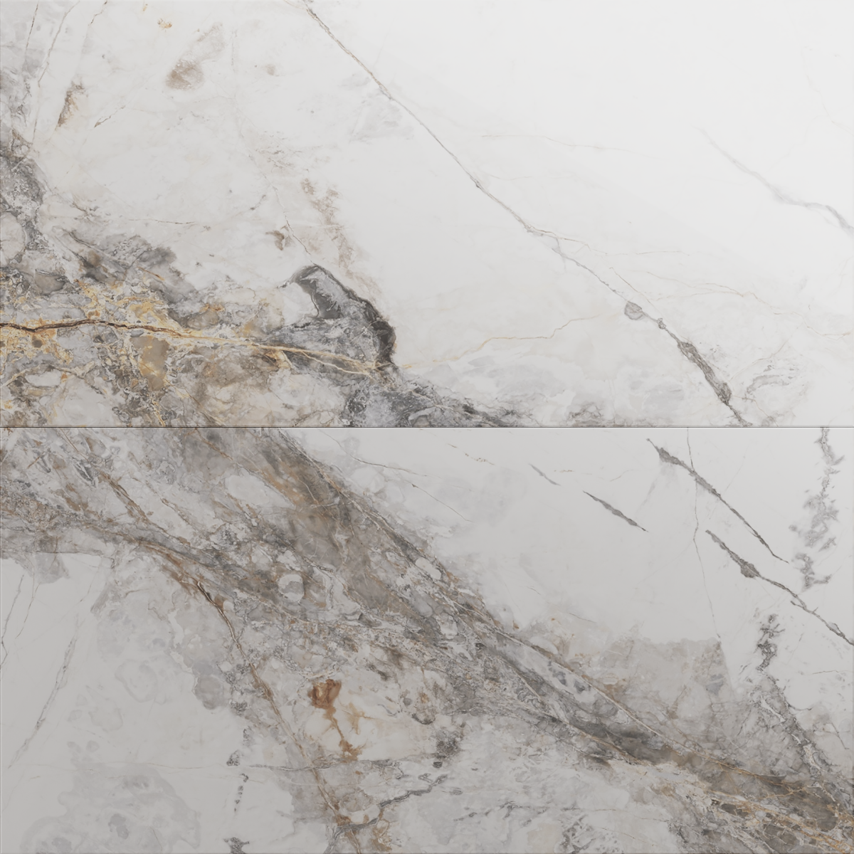 Gresie portelanata rectificata Invisible Marble Grey  60X120  lucioasa