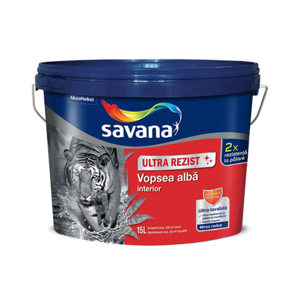 Vopsea superlavabila pentru interior Savana Teflon 15 L