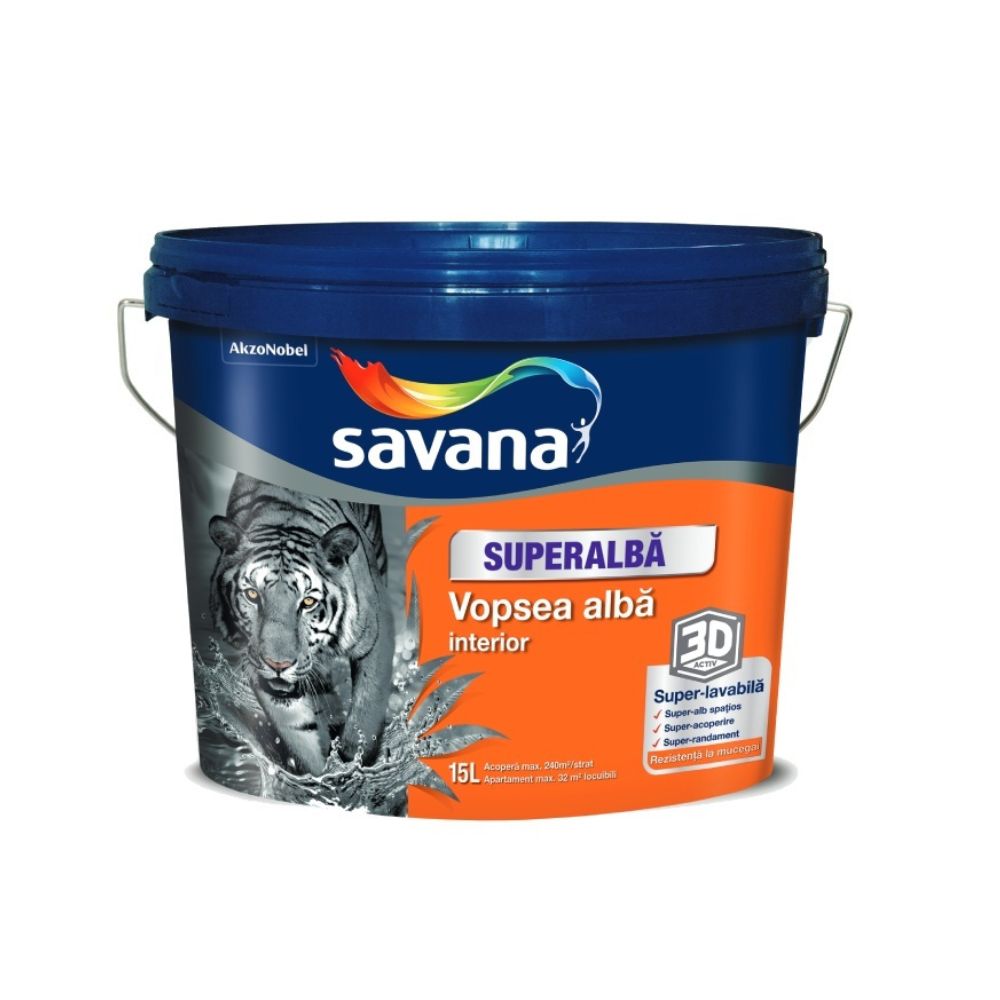 Vopsea superlavabila pentru interior Savana 15 L