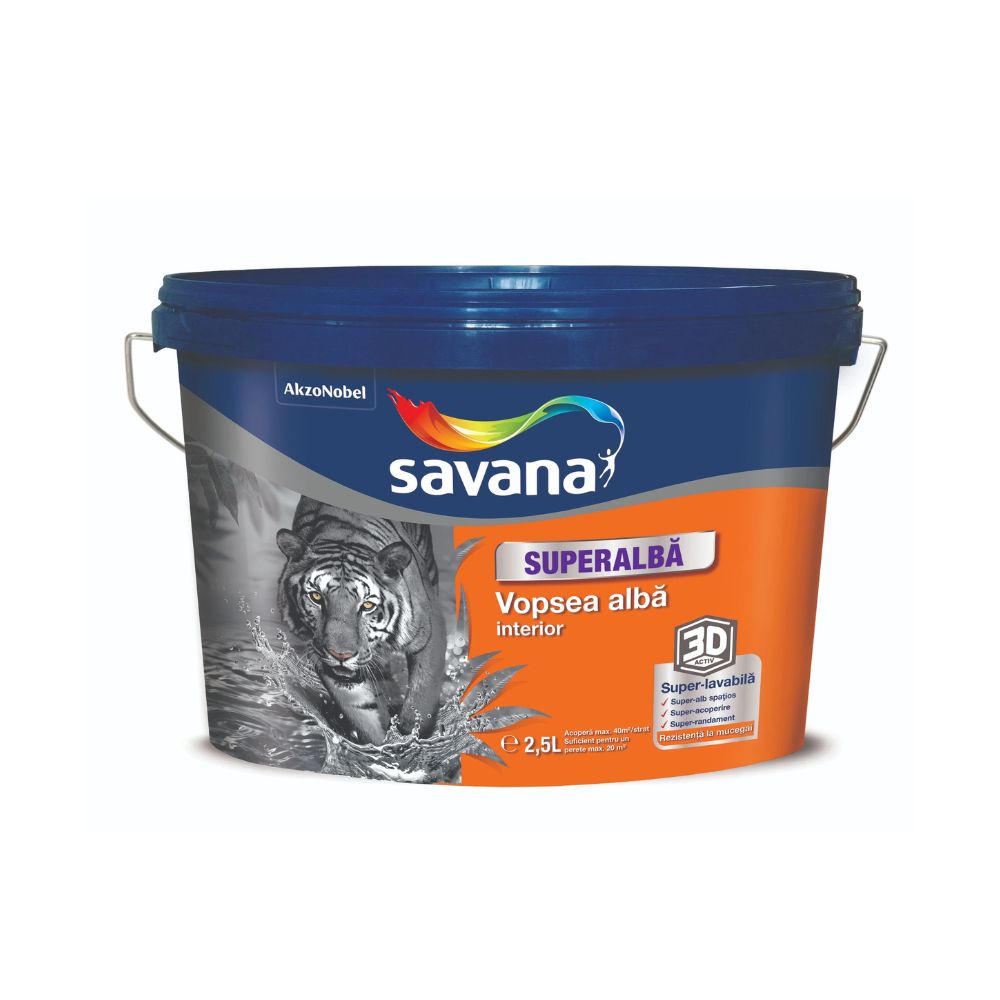 Vopsea superlavabila pentru interior Savana 2.5 L