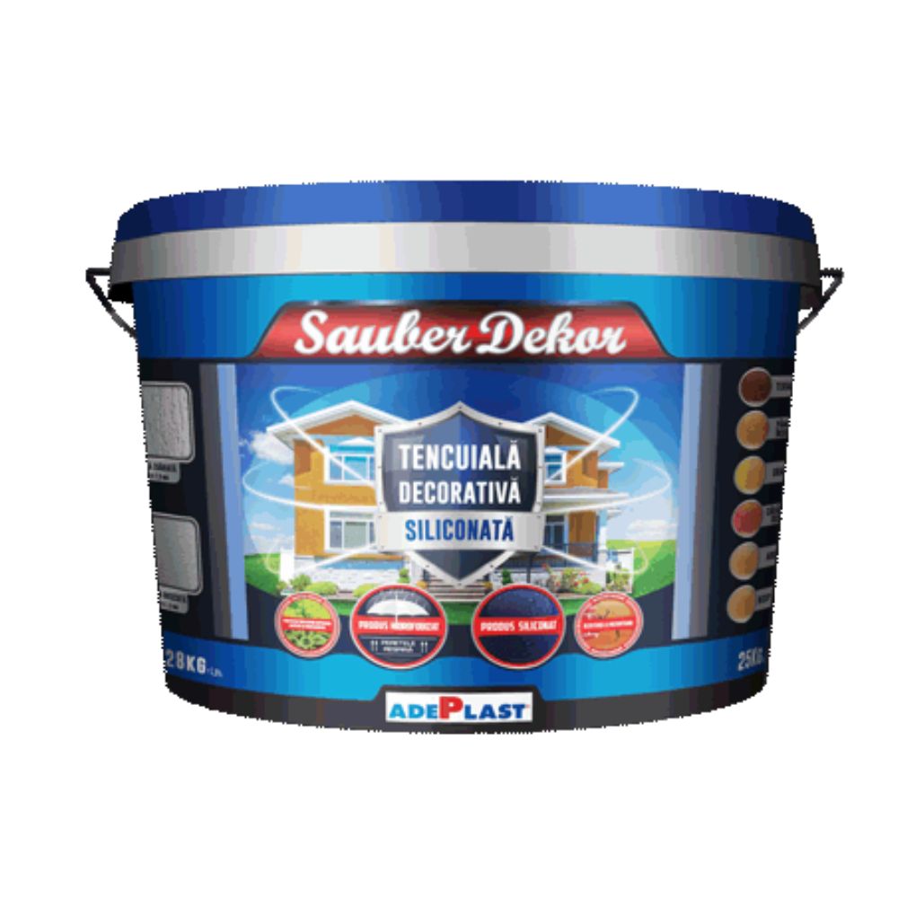 Adeplast tencuiala decorativa silicon Sauber Dekor DR  1.5 mm  28 kg  baza alba