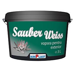 Vopsea lavabila pentru exterior Sauber Weiss 3 L