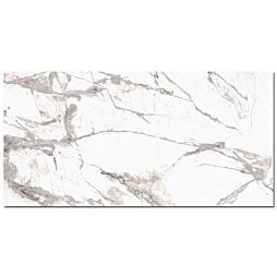 Gresie portelanata rectificata Norway White, 58 x 118, lucioasa