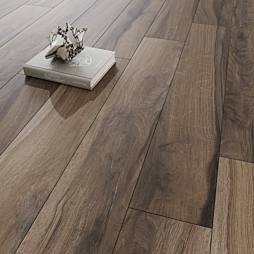 Gresie portelanata rectificata Manoir Walnut, 20X120, mata