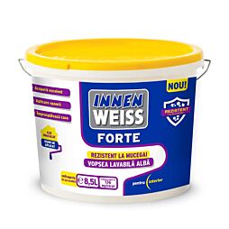 Vopsea lavabila pentru interior Innenweiss Forte, alb, 8.5 L